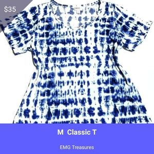 Blue toe dye classic t NWT